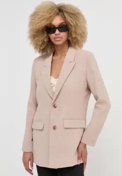 Notes du Nord sacou culoarea bej, oversize, neted imagine