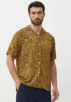 OAS camasa barbati, culoarea maro, regular imagine