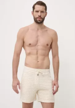 OAS pantaloni scurti din bumbac culoarea bej imagine