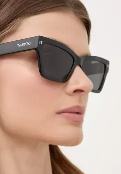Off-White ochelari de soare femei, culoarea negru, OERI110_541007 imagine