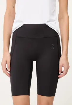 ON running pantaloni scurti de yoga Studio culoarea negru, uni, high waist, 1WF12550553 imagine