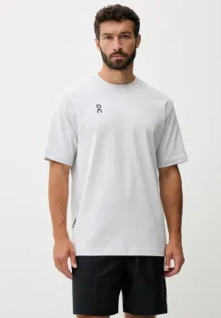 ON running tricou din bumbac Club T culoarea gri, cu imprimeu, 1ME10051756 imagine