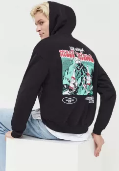 On Vacation bluza barbati, culoarea negru, cu gluga, cu imprimeu imagine