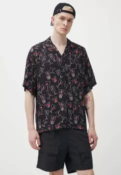 On Vacation camasa barbati, culoarea negru, relaxed, OVC SH13 imagine