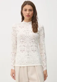 OUI bluza femei, culoarea bej, uni, 91003 imagine