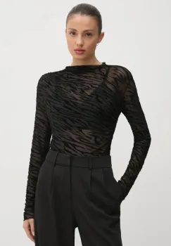 OUI bluza femei, culoarea negru, modelator, 90880 imagine