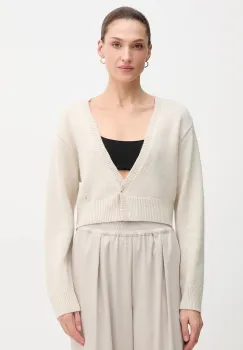 OUI pulover culoarea bej, 85772 imagine
