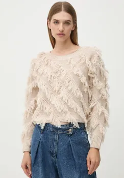 OUI pulover din amestec de lana femei, culoarea bej, 89583 imagine