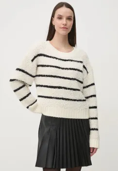 OUI pulover din amestec de lana femei, culoarea bej, calduros, 90615 imagine