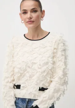 OUI pulover din amestec de lana femei, culoarea bej, light, 89939 imagine