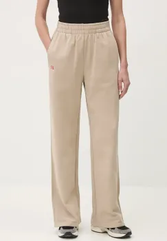 P.E Nation pantaloni de trening din bumbac Eastside femei, culoarea bej, uni, 251P272 imagine