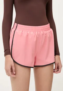 P.E Nation pantaloni scurti de antrenament Haven culoarea portocaliu, uni, high waist, 243S252 imagine