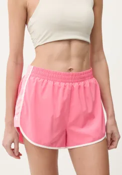 P.E Nation pantaloni scurti de antrenament Preset culoarea roz, cu imprimeu, medium waist, 243S252 imagine