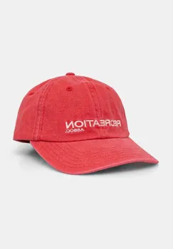 P.E Nation sapca de baseball din bumbac Throwback Cap culoarea rosu, cu imprimeu, 243A415 imagine