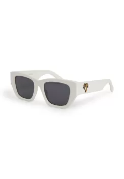 Palm Angels ochelari de soare femei, culoarea alb, PERI034_510107 imagine