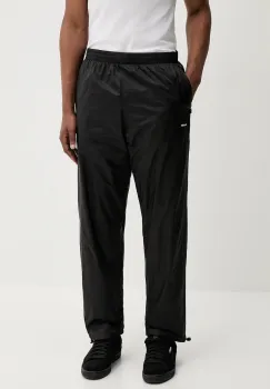 Pangaia pantaloni de trening culoarea negru, neted, 10002131 imagine