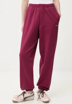 Pangaia pantaloni de trening din bumbac culoarea bordo, uni, 10000295 imagine