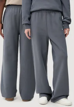 Pangaia pantaloni de trening din bumbac culoarea gri, neted, 10002311 imagine