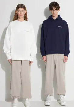 Pangaia pantaloni de trening din bumbac culoarea gri, uni imagine