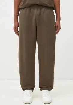 Pangaia pantaloni de trening din bumbac culoarea verde, neted, 10001759 imagine