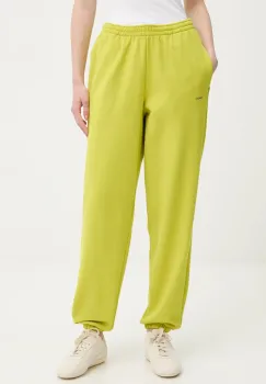 Pangaia pantaloni de trening din bumbac culoarea verde, uni, 10000295 imagine
