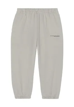 Pangaia pantaloni KIDS' 365 MIDWEIGHT TRACK PANTS culoarea bej, uni, 10000280 imagine