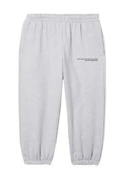 Pangaia pantaloni KIDS' 365 MIDWEIGHT TRACK PANTS culoarea gri, uni, 10000280 imagine