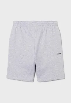 Pangaia pantaloni scurti KIDS' 365 MIDWEIGHT LONG SHORTS culoarea gri, talie reglabila, 10000425 imagine