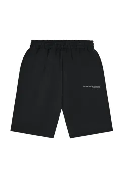 Pangaia pantaloni scurti KIDS' 365 MIDWEIGHT LONG SHORTS culoarea negru, talie reglabila, 10000425 imagine