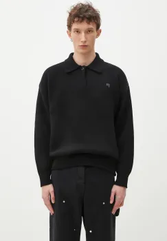 Pangaia pulover de casmir culoarea negru, calduros, 10001268 imagine