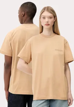 Pangaia tricou din bumbac culoarea maro, cu imprimeu imagine