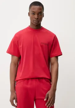 Pangaia tricou din bumbac culoarea maro, cu imprimeu imagine