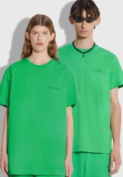 Pangaia tricou din bumbac culoarea verde, cu imprimeu imagine