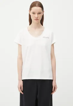 Pangaia tricou din bumbac Lightweight Scoop Neck T-Shirt culoarea alb, 10002565 imagine