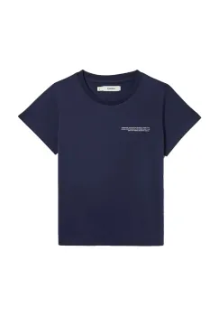 Pangaia tricou KIDS' 365 MIDWEIGHT T-SHIRT culoarea bleumarin, cu imprimeu, 10000430 imagine