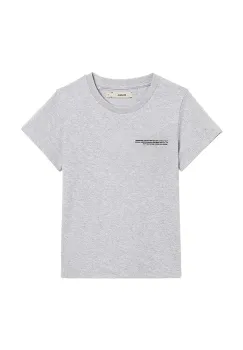Pangaia tricou KIDS' 365 MIDWEIGHT T-SHIRT culoarea gri, cu imprimeu, 10000430 imagine