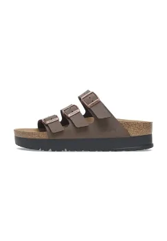 Pantofi Birkenstock Florida III Flex Platform Vegan Birkenstock x Papillio femei, culoarea maro, cu platforma, 1029741 imagine