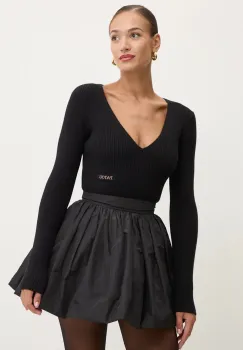 Patou pulover de lana femei, culoarea negru, light, KN1878009 imagine