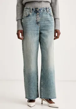 Patrizia Pepe blugi wide leg pentru femei imagine