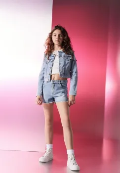 Patrizia Pepe geaca de blugi pentru copii CA52 imagine