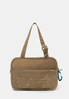 Patrizia Pepe geanta de mana din piele intoarsa imagine