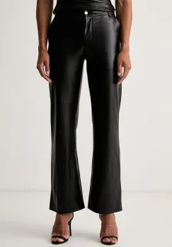 Patrizia Pepe pantaloni straight pentru femei din imitatie de piele imagine