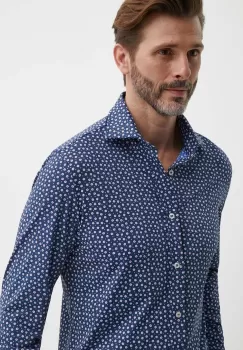 Paul&Shark camasa barbati, culoarea albastru marin, cu guler clasic, regular, 24413201CF imagine