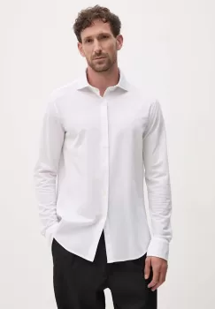 Paul&Shark camasa din bumbac barbati, culoarea alb, cu guler italian, regular, 14313124CF imagine