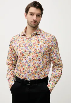 Paul&Shark camasa din bumbac barbati, culoarea galben, cu guler clasic, regular, 25413210CF imagine