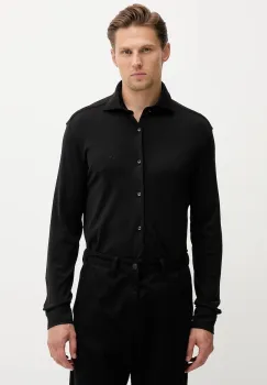 Paul&Shark camasa din bumbac culoarea negru, cu guler clasic, relaxed, 15313315CF imagine