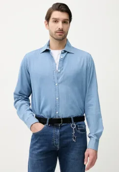 Paul&Shark camasa jeans barbati, cu guler clasic, regular, 25413160CF imagine