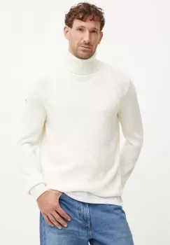 Paul&Shark pulover de lana barbati, culoarea bej, cu guler, 14311078 imagine