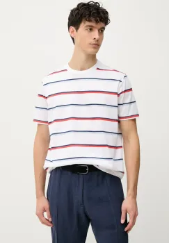 Paul&Shark tricou din bumbac barbati, culoarea alb, cu imprimeu, 25411083 imagine