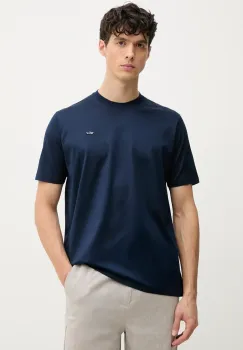 Paul&Shark tricou din bumbac barbati, culoarea albastru marin, neted imagine